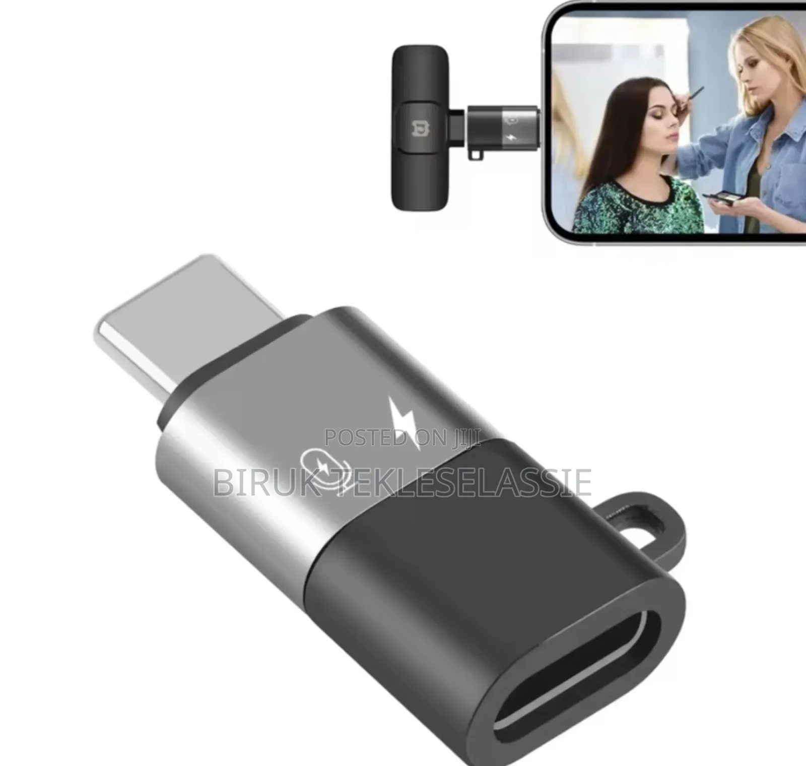 Type C to Lightning Audio Adapter for Microphone Otg