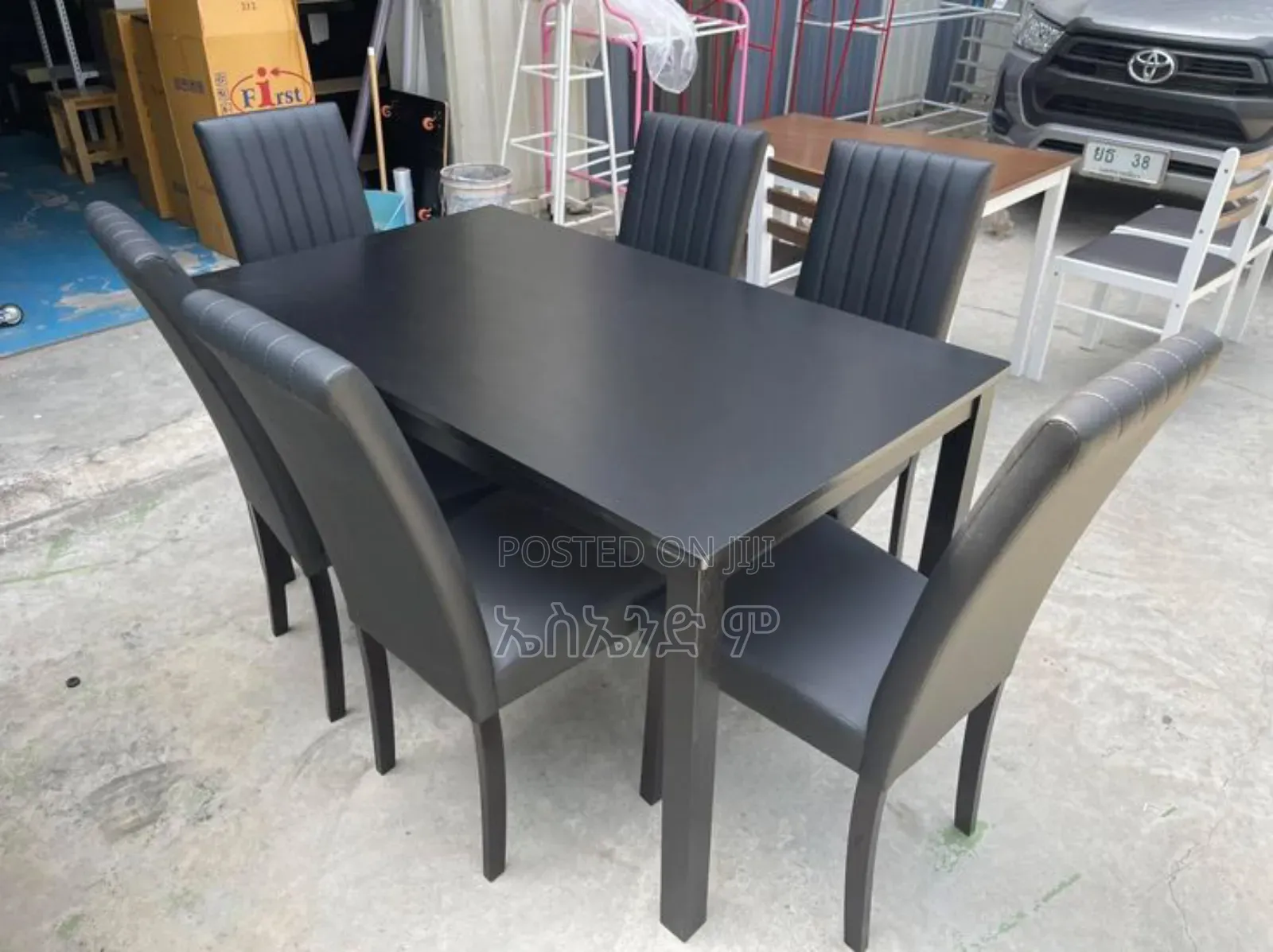 Korate Leather Dining Table 6 Person