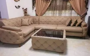 Nawshin L Shaped Sofa Set With Table