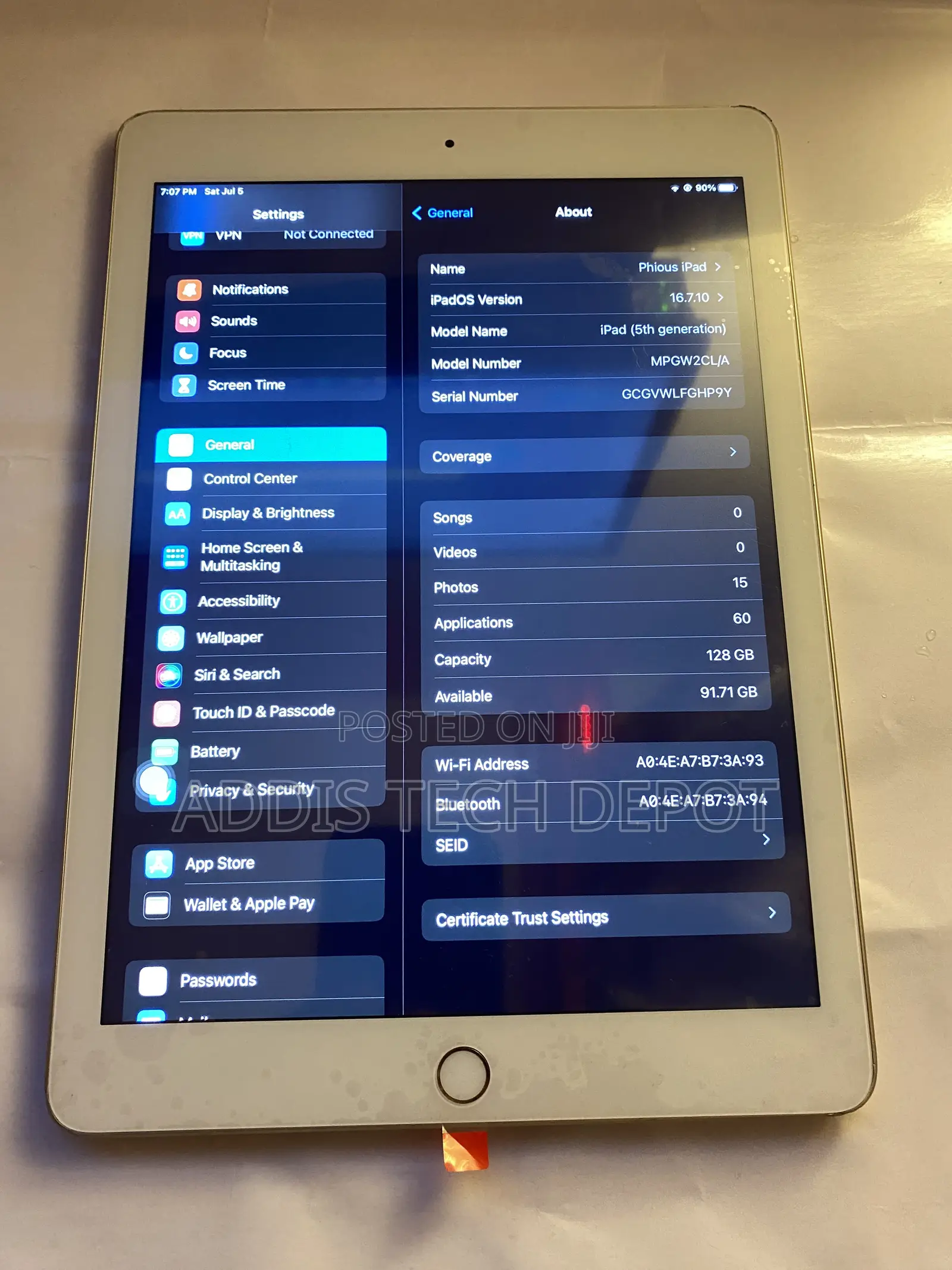 Apple iPad 9.7 128 GB White