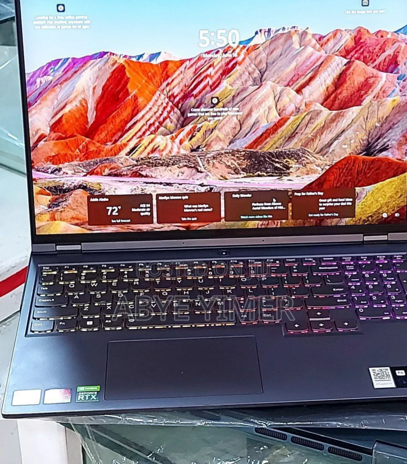 New Laptop Lenovo Legion 5 16GB AMD Ryzen 7 SSD 512GB