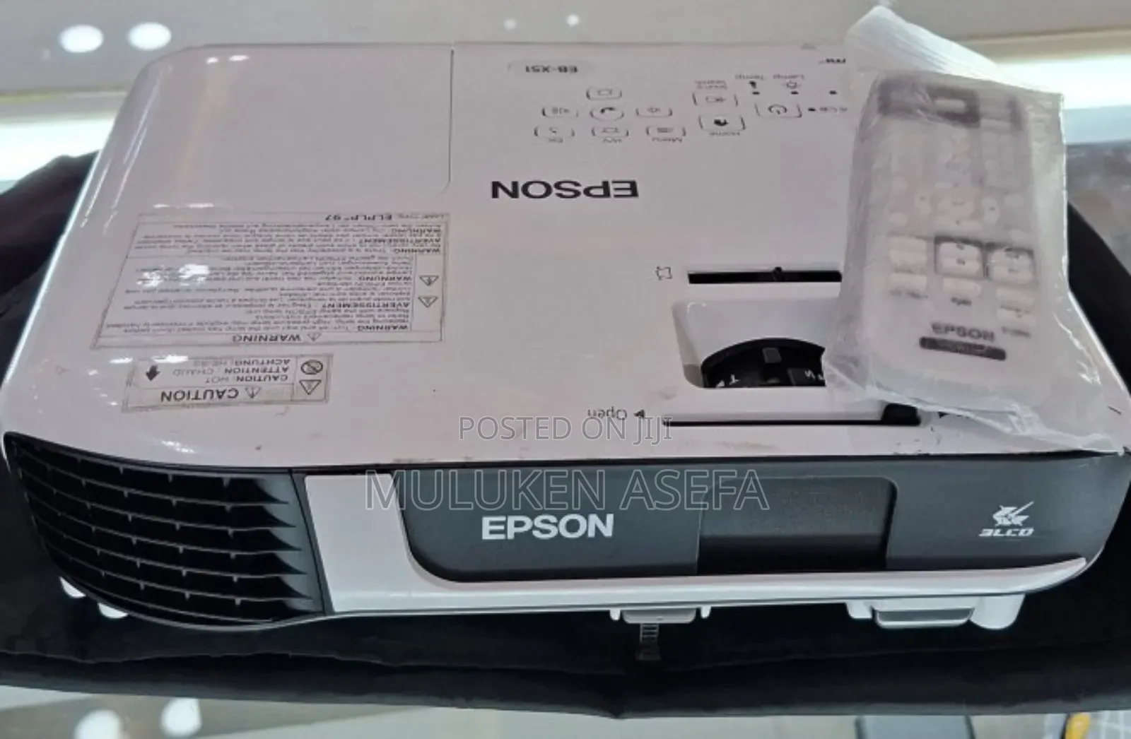 Epson Projector 
Model: Eb-X51
Has: Bag Remote 
Model Name