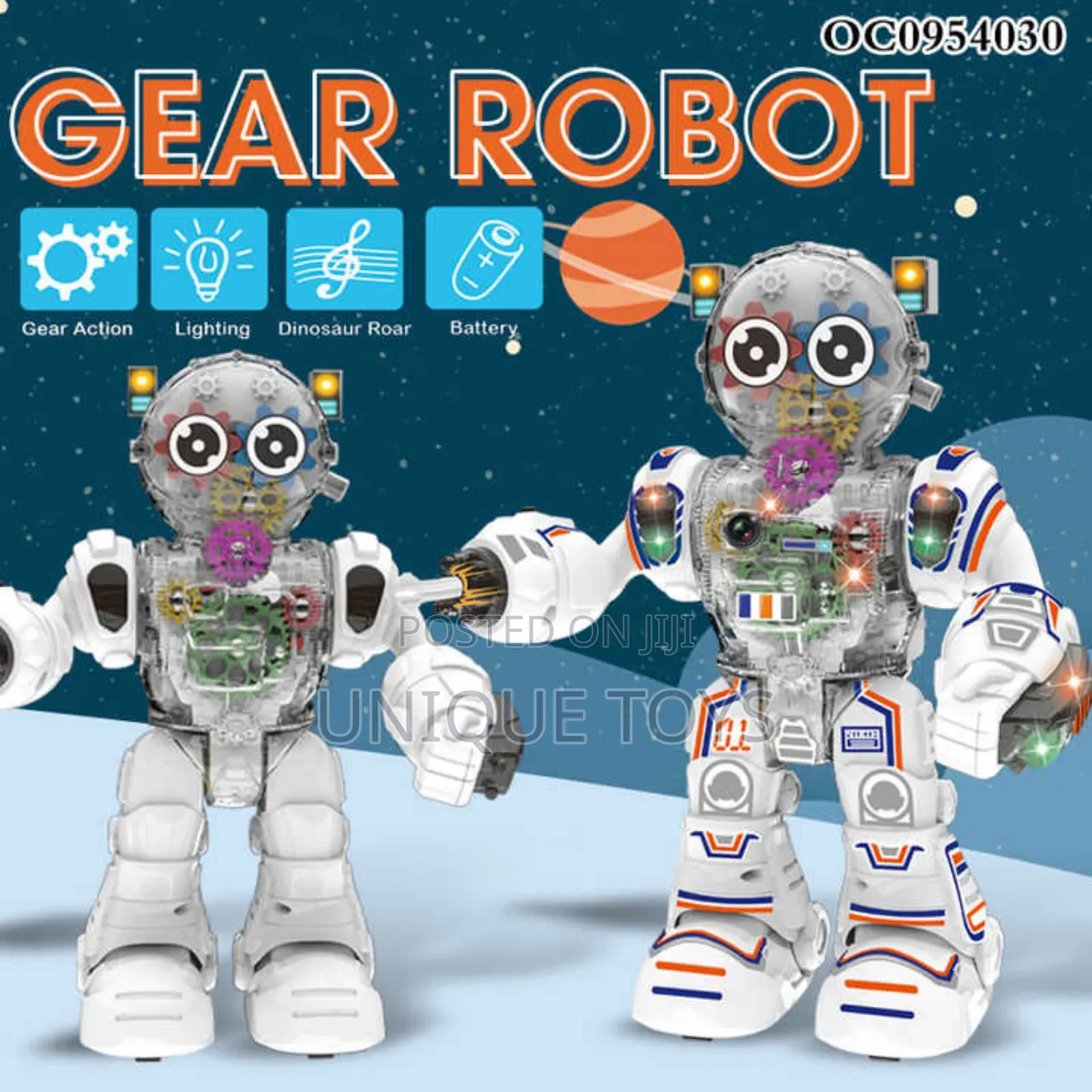 Transparent Diy Gear Action Robot