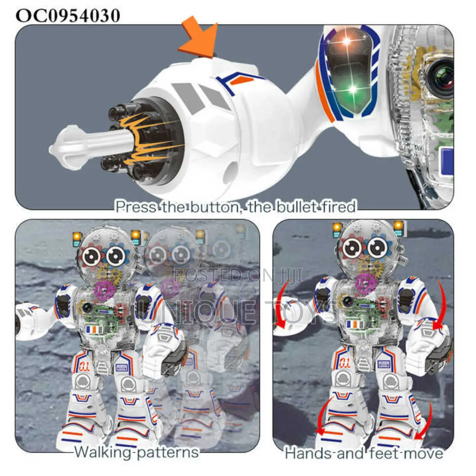 Transparent Diy Gear Action Robot
