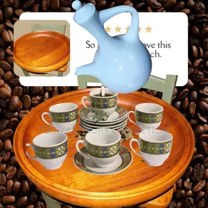 Ceramic Jebena With 12 Coffee Cups Set.
