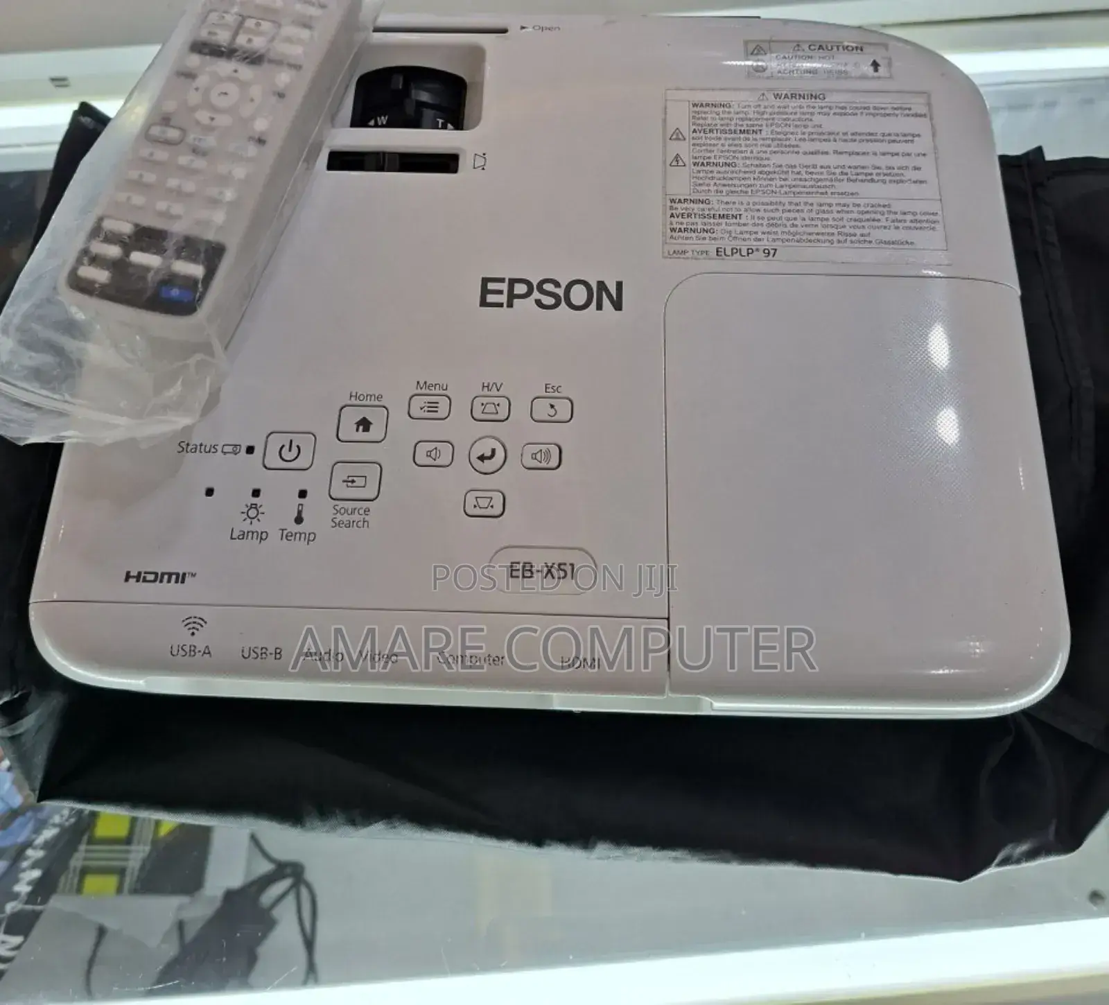 Epson Projector 
Model: Eb-X51
Has: Bag Remote 
Mo