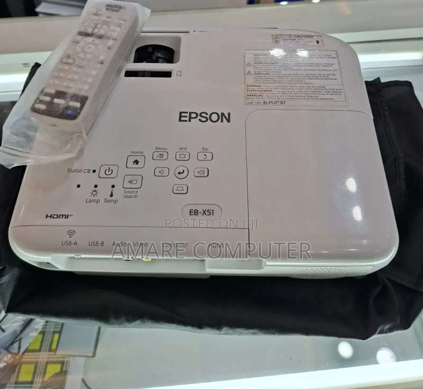 Epson Projector 
Model: Eb-X51
Has: Bag Remote 
Mo