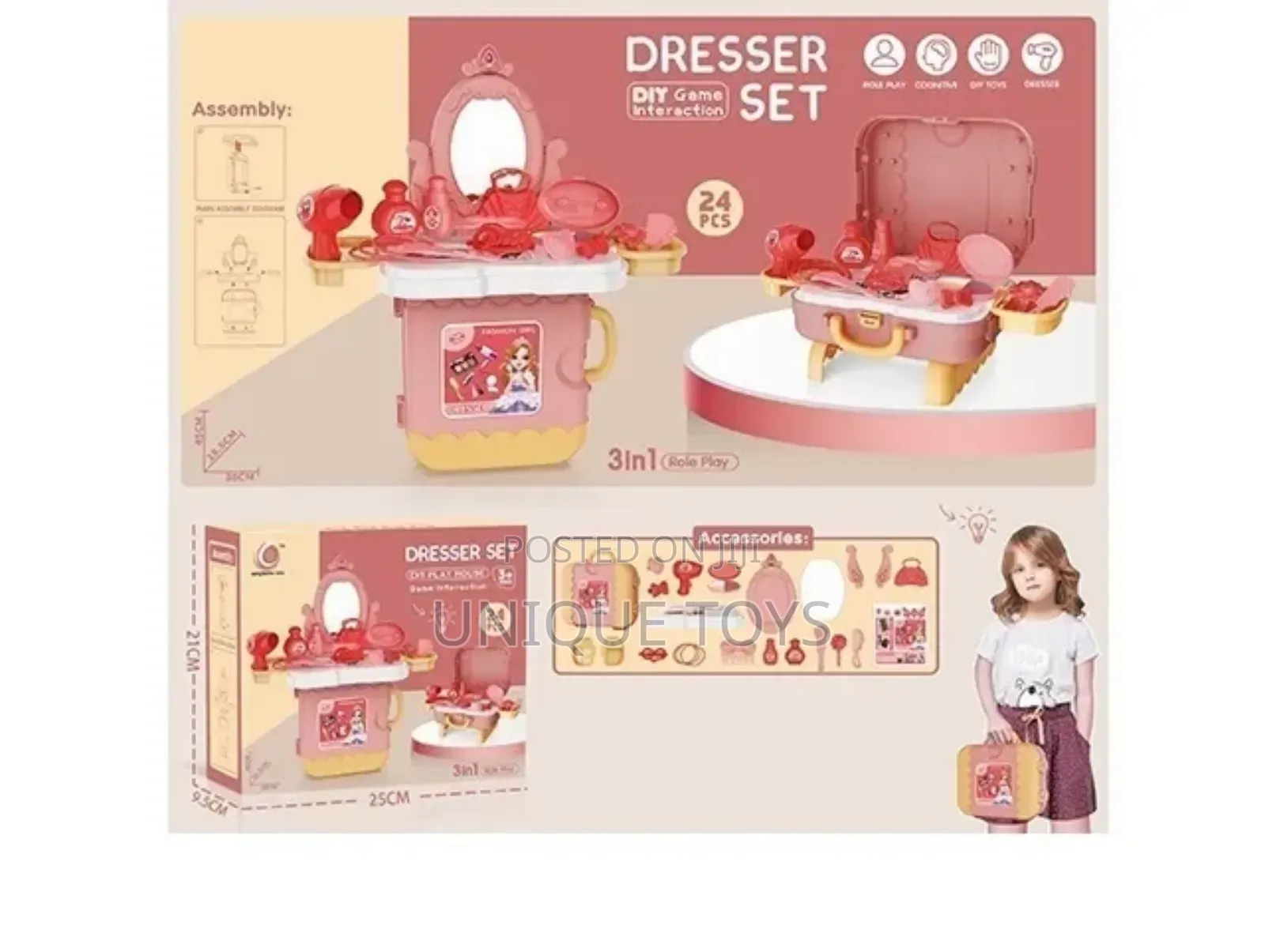  24 PCS New Beauty Set - Pink Briefcase 