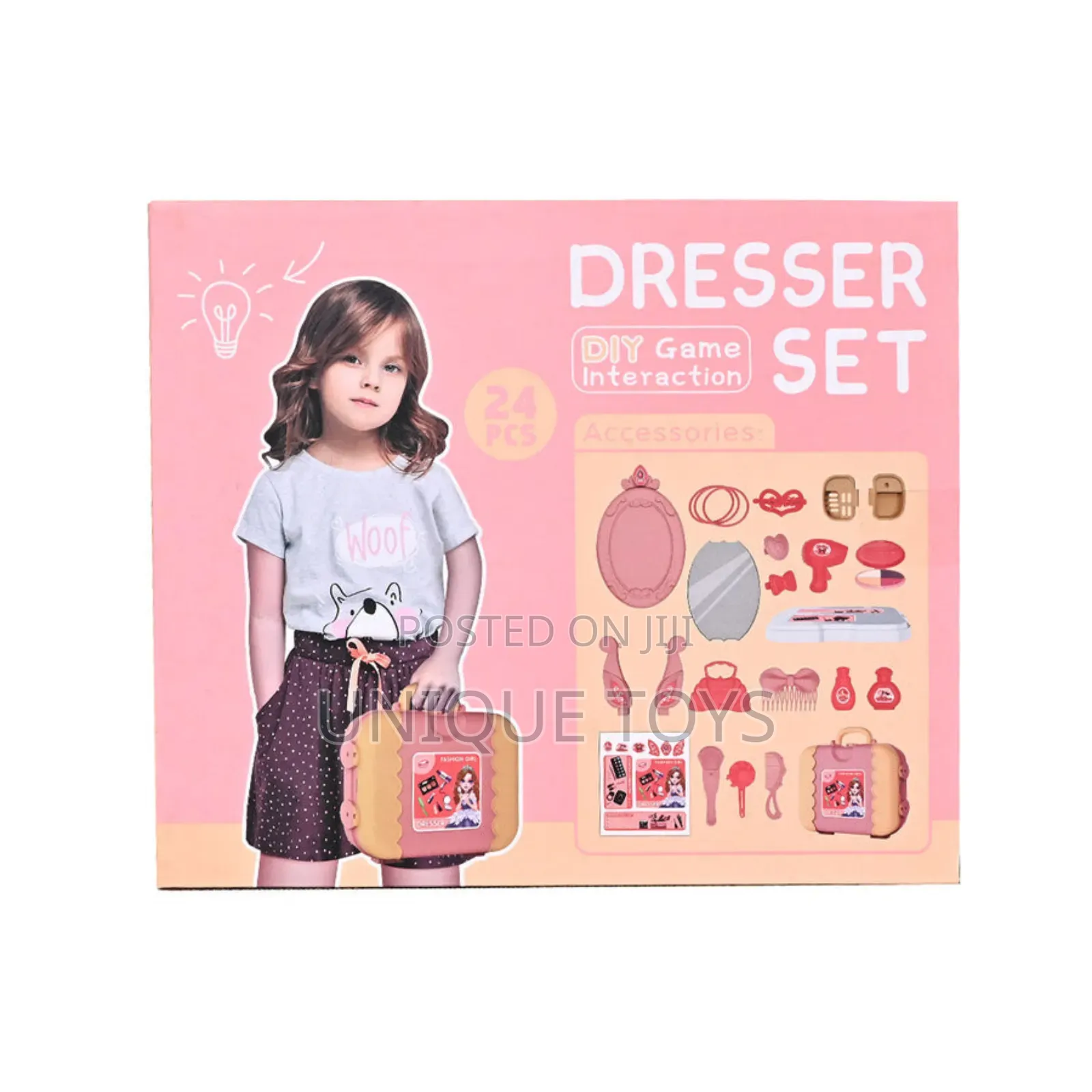  24 PCS New Beauty Set - Pink Briefcase 