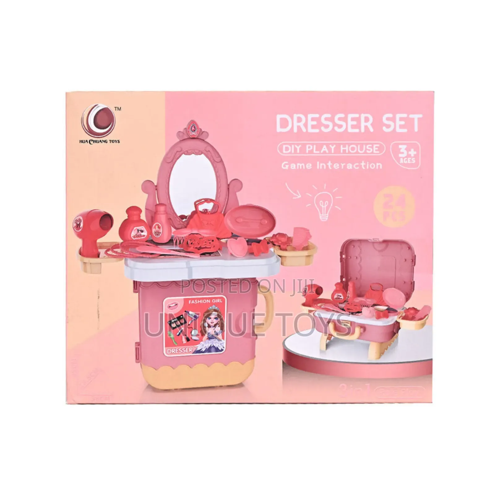  24 PCS New Beauty Set - Pink Briefcase 
