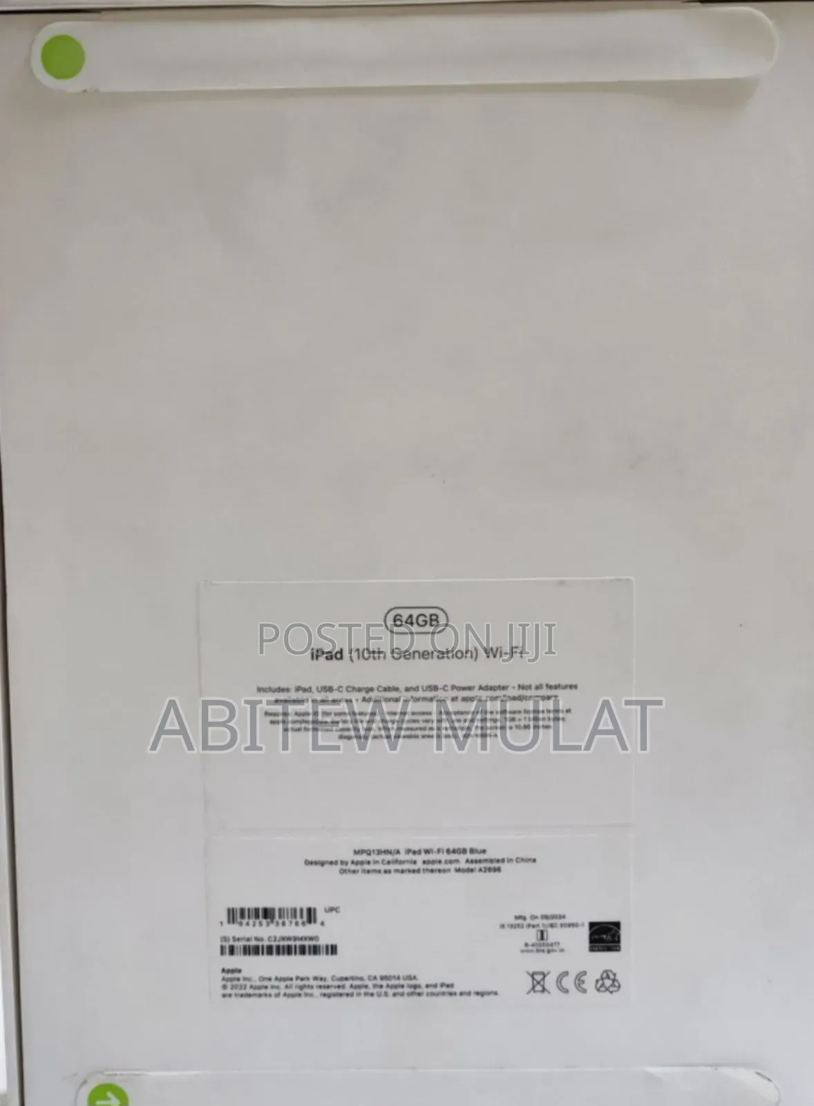 New Apple iPad (2022) 64 GB