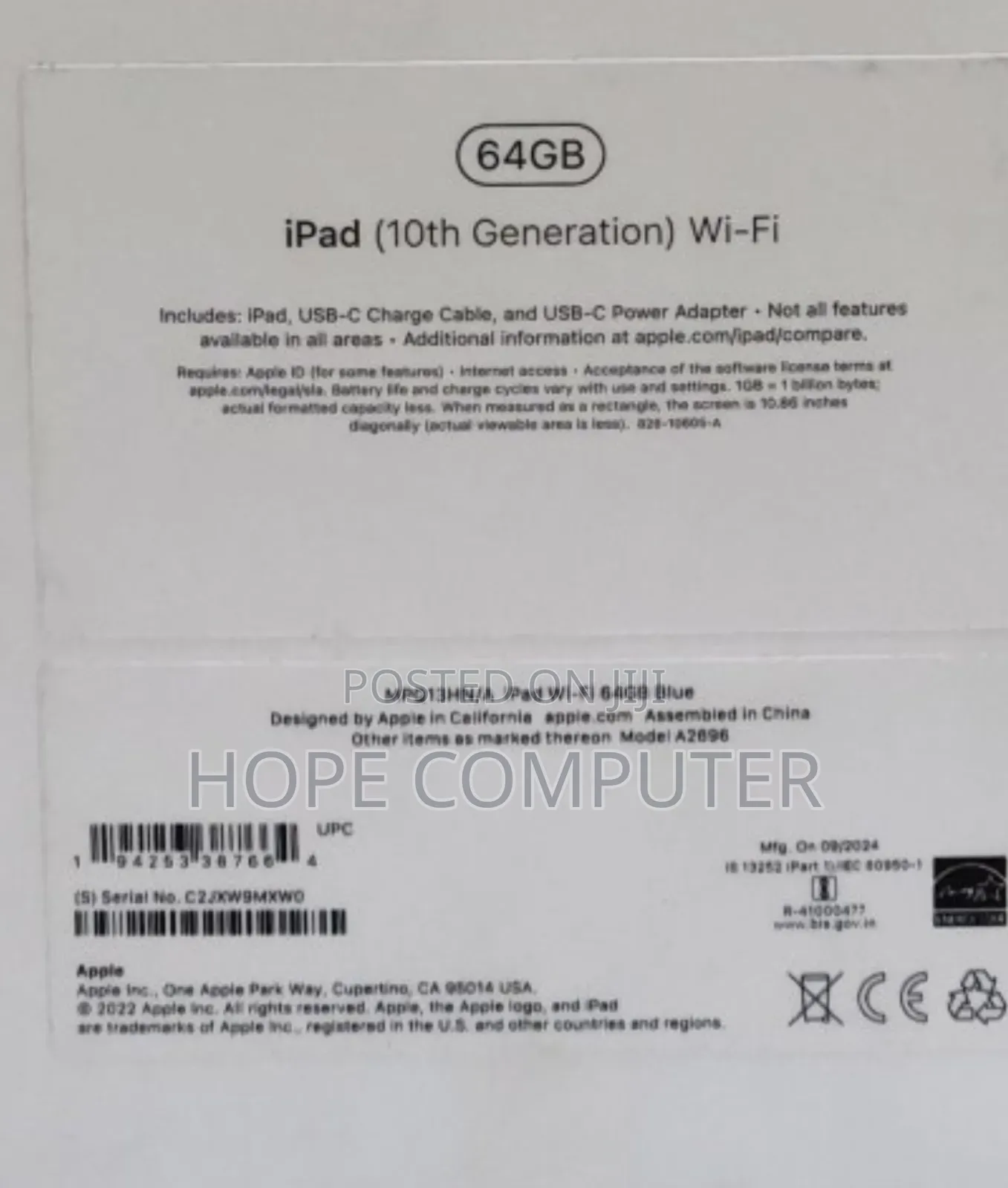 New Apple iPad 10.2 (2021) 64 GB