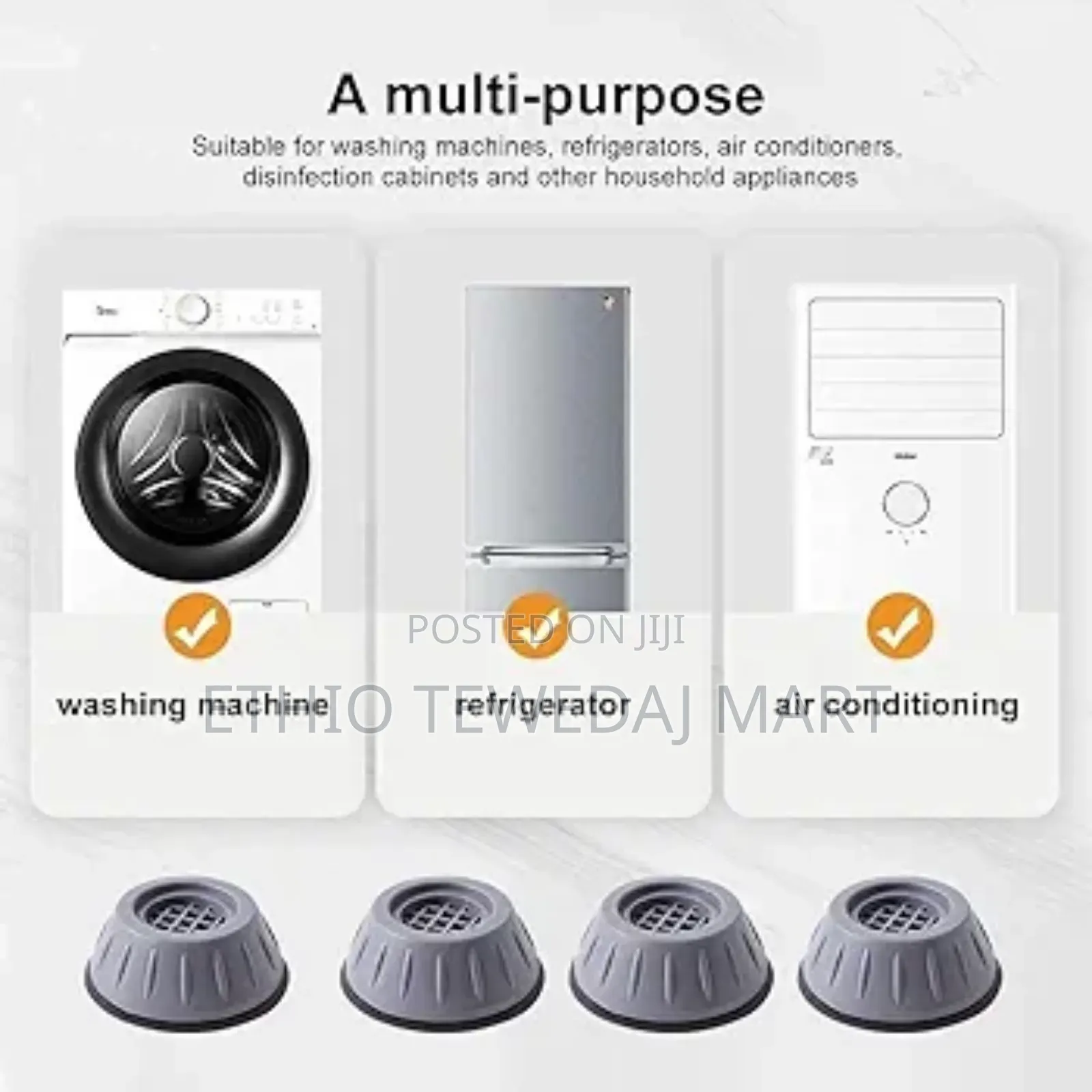 Anti Vibration Pads for Washer Dryer Pad Set (4 Pieces)