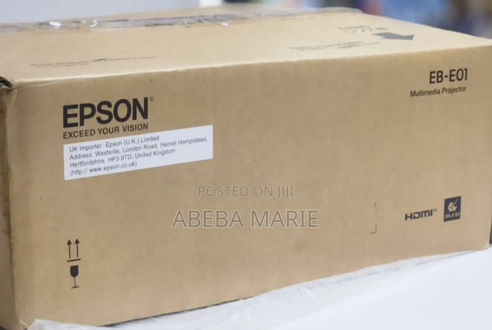 Epson Projector Brand New 
With Cartoon 
Model Name: E