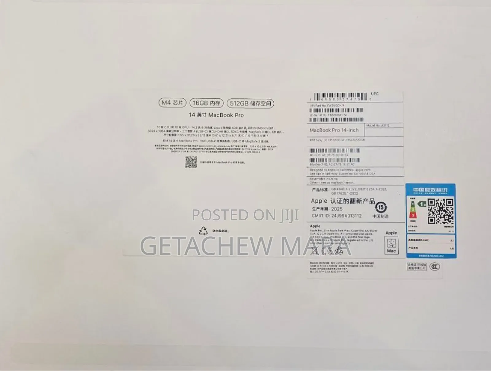 New Laptop Apple MacBook Pro M1 16GB Apple M1 Max SSD 512GB