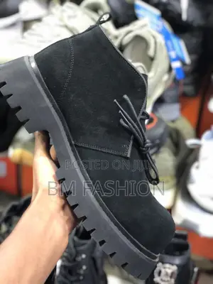 Photo - Men's Black Suede Ankle Boots