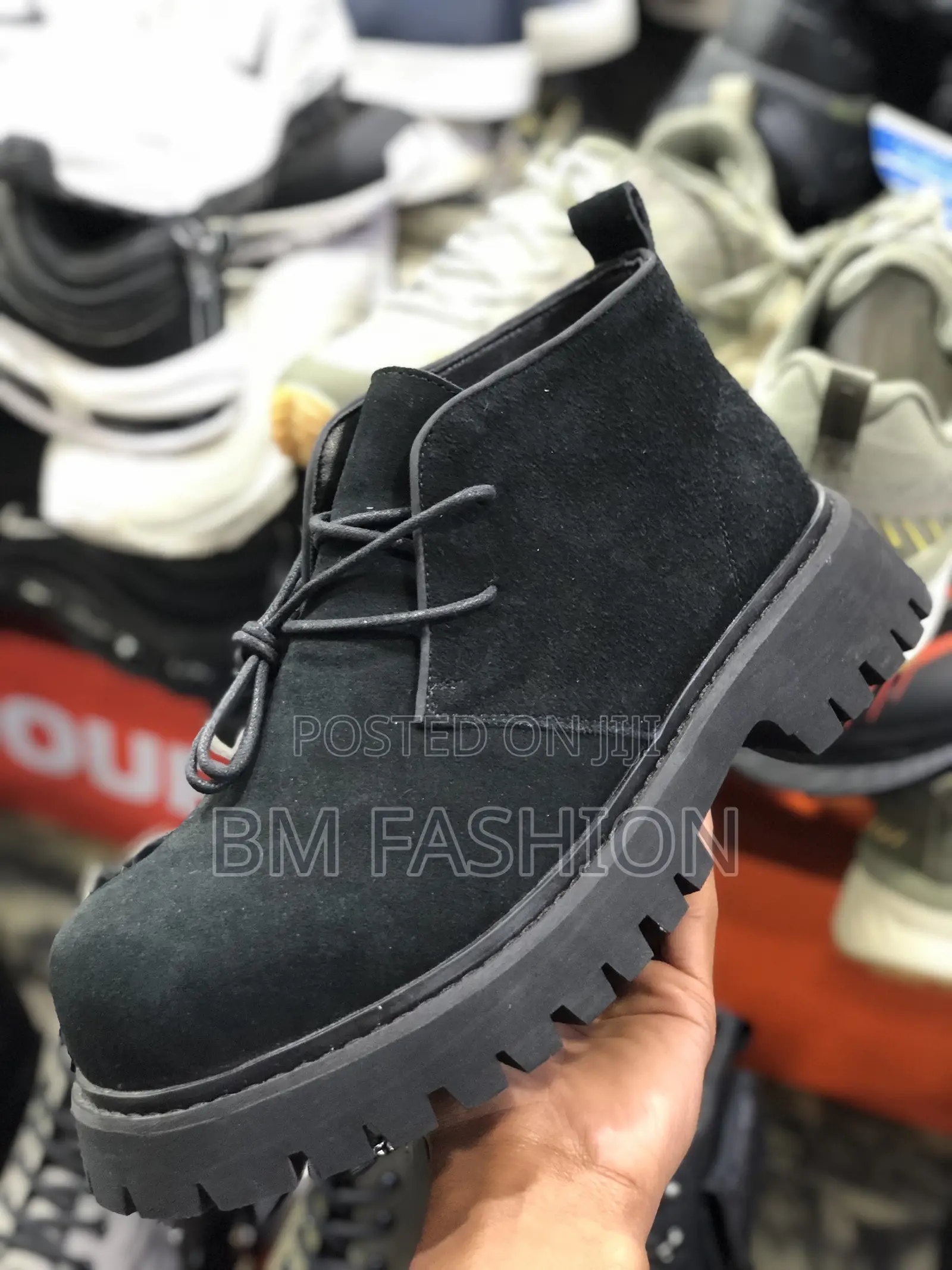 Men's Black Suede Ankle Boots