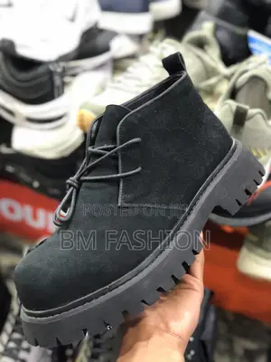 Men's Black Suede Ankle Boots