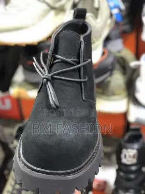 Men's Black Suede Ankle Boots