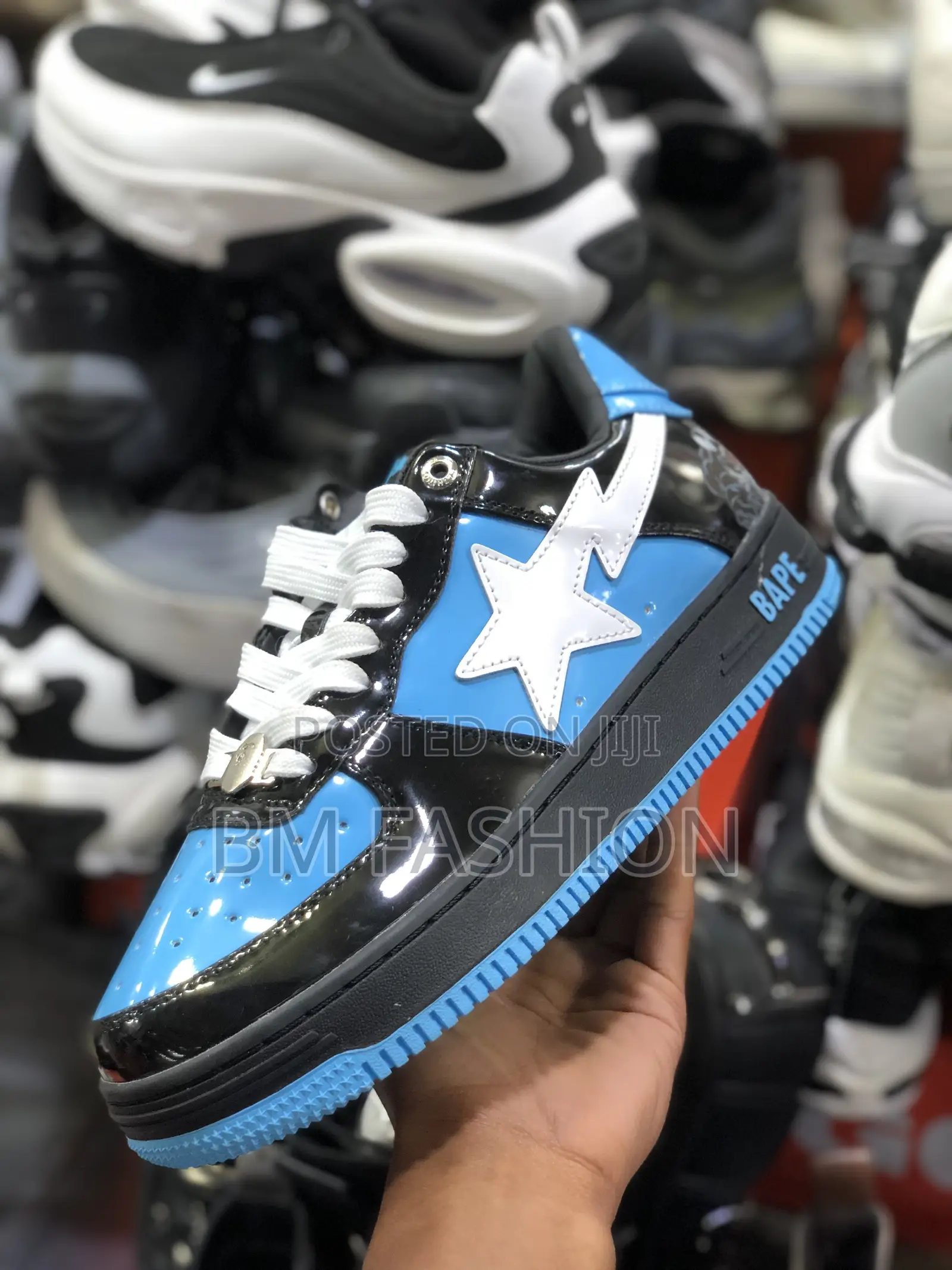Bape Star Blue Bapesta Trendy Sneakers