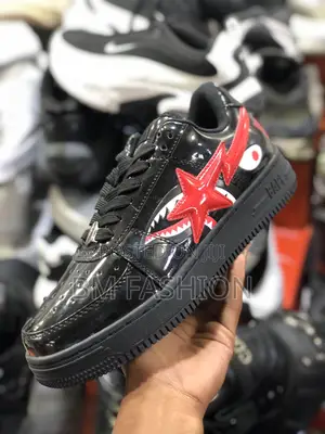 Bapesta Black Shark Trendy Shoes