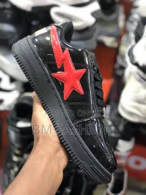 Bapesta Black Shark Trendy Shoes