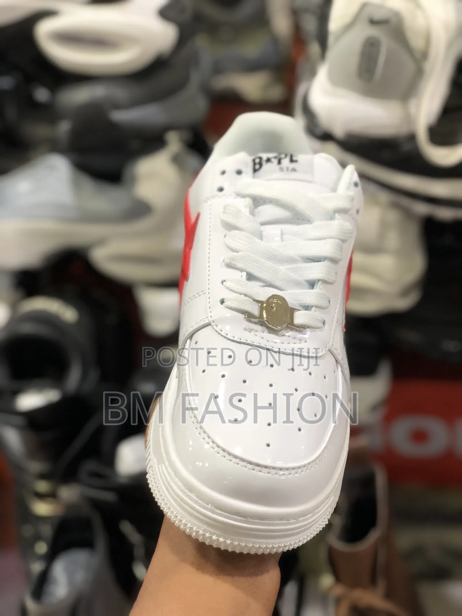 Bape Shoes | Bape White and Red Sneakers