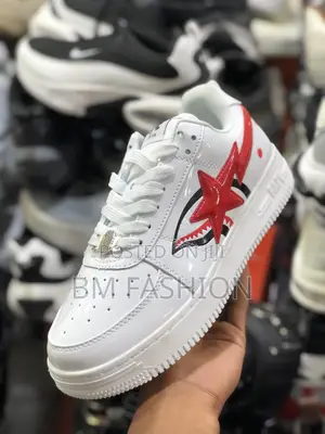 Bape Shoes | Bape White and Red Sneakers