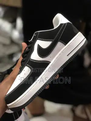Af1 Custom Black and White Master Quality Trendy Sneakers