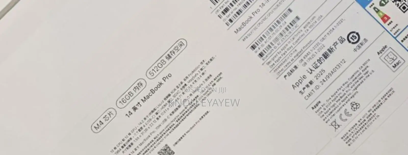 New Laptop Apple MacBook 16GB Apple M4 SSD 512GB