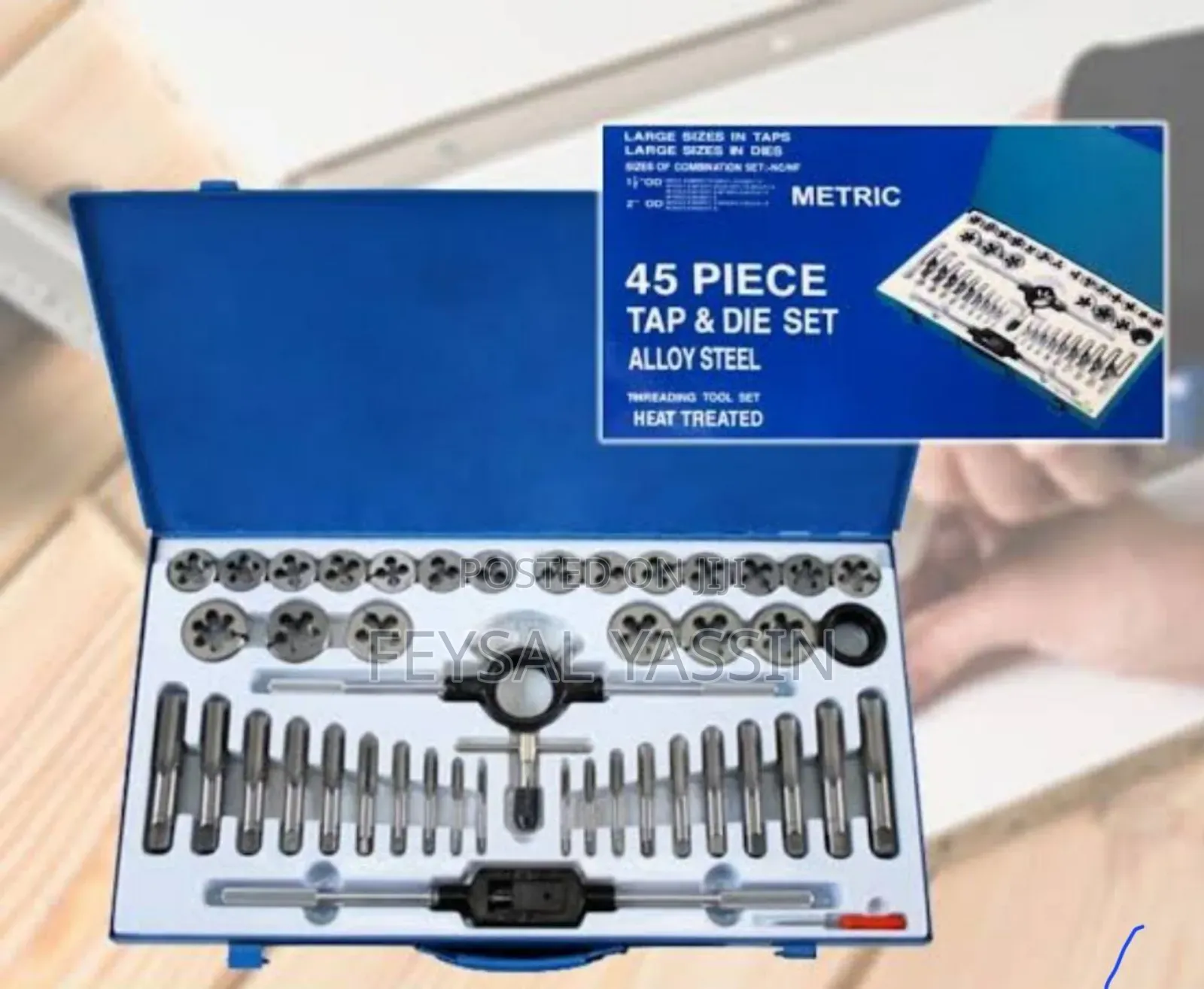 45 Piece Tap Die Set Alloy Steel