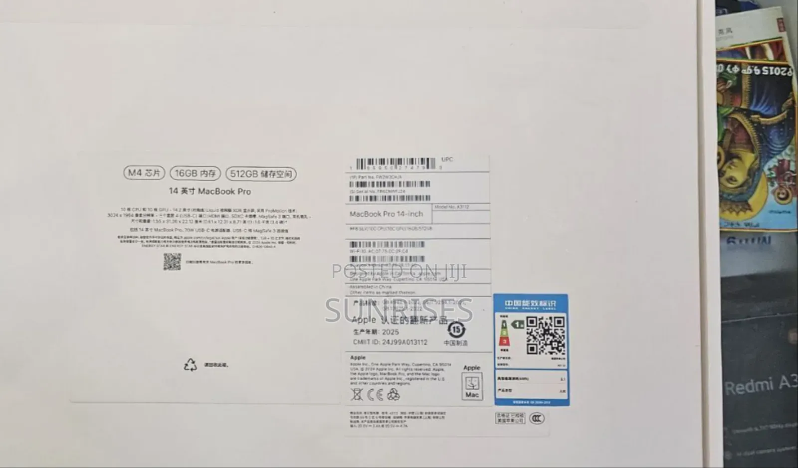 New Laptop Apple MacBook Pro 2024 M4 14-Inch 16GB Apple M4 SSD 512GB