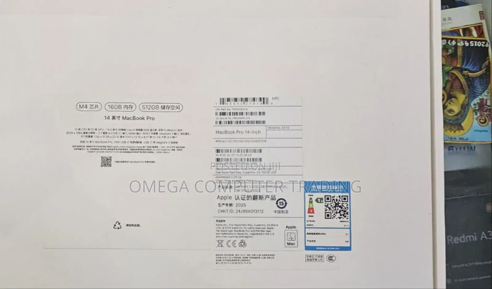 New Laptop Apple MacBook Pro 2024 M4 16GB Apple M4 SSD 512GB