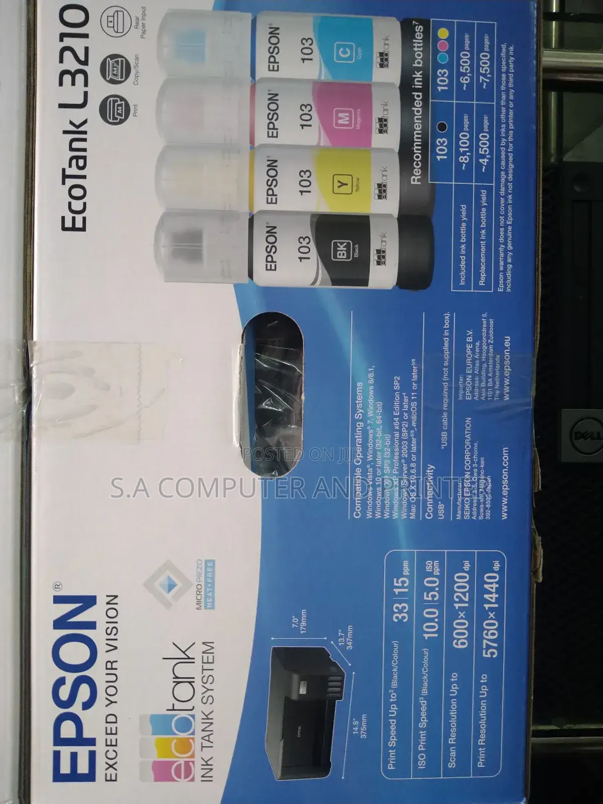 New Arrival:- Epson Ecotank L3210