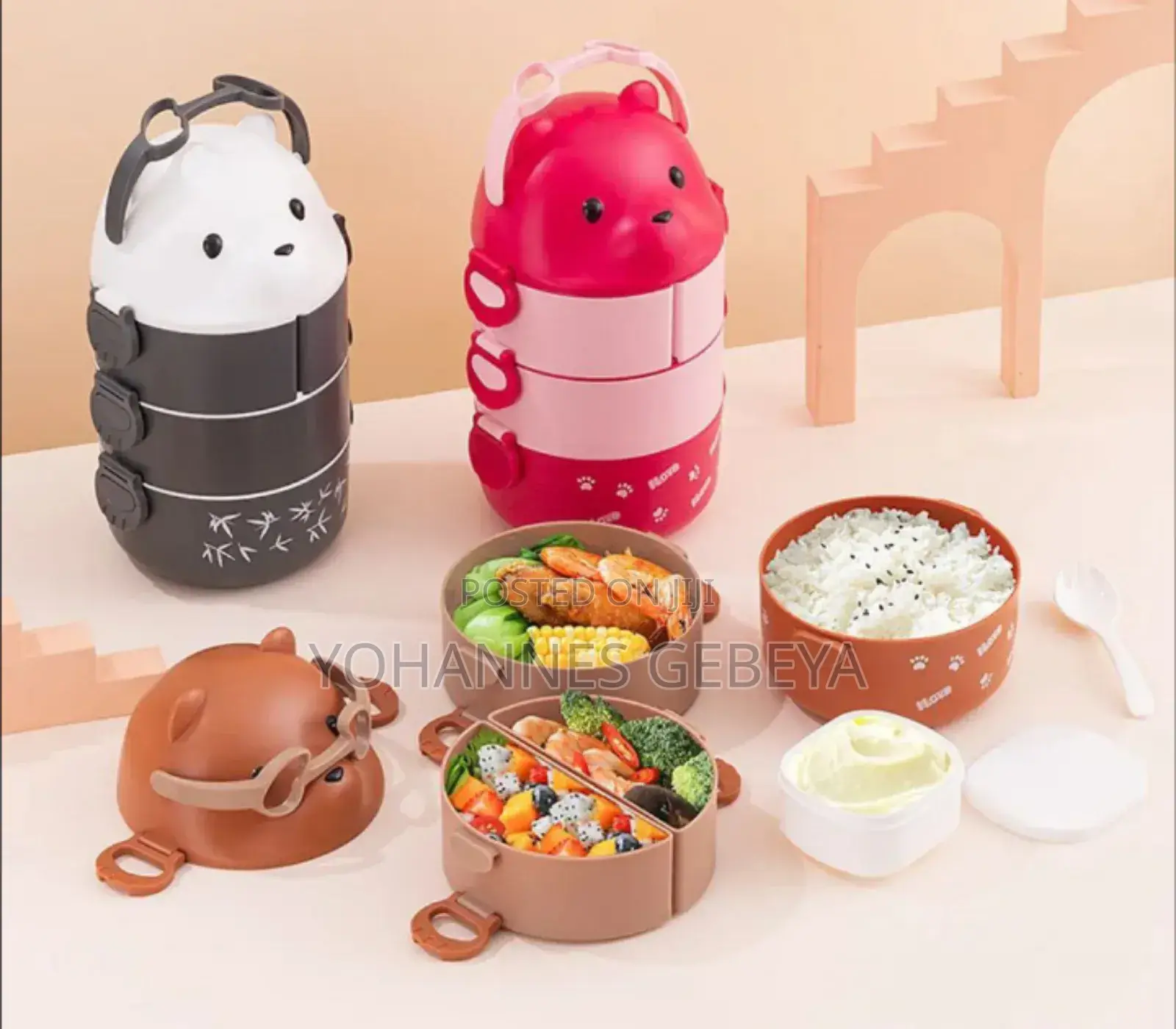Bear Cartoon Lunch Box