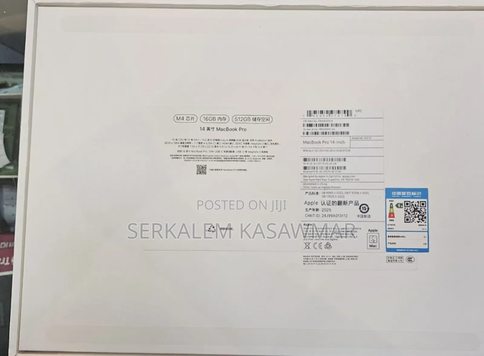 New Laptop Apple MacBook Pro 2024 M4 14-Inch 16GB Apple M4 SSD 512GB