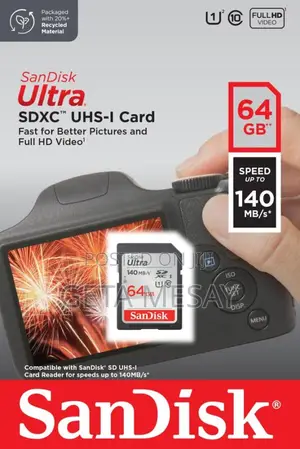 Photo - Sandisk Ultra 64 Gb SDXC Uhs-I 140mb/S Memory Card