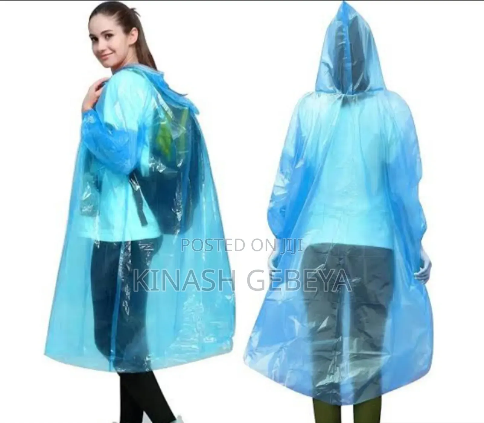 2pcs Plastic Rain Coat(2pcs የዝናብ ልብስ)