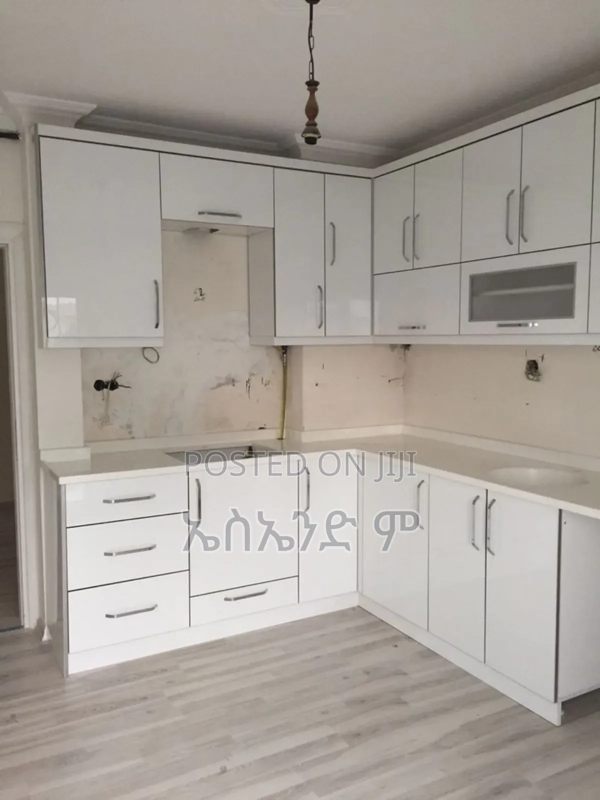 S M White Kitchen Cabinet Design