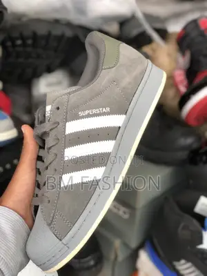 Photo - Master Quality Adidas Superstar Gray Suede