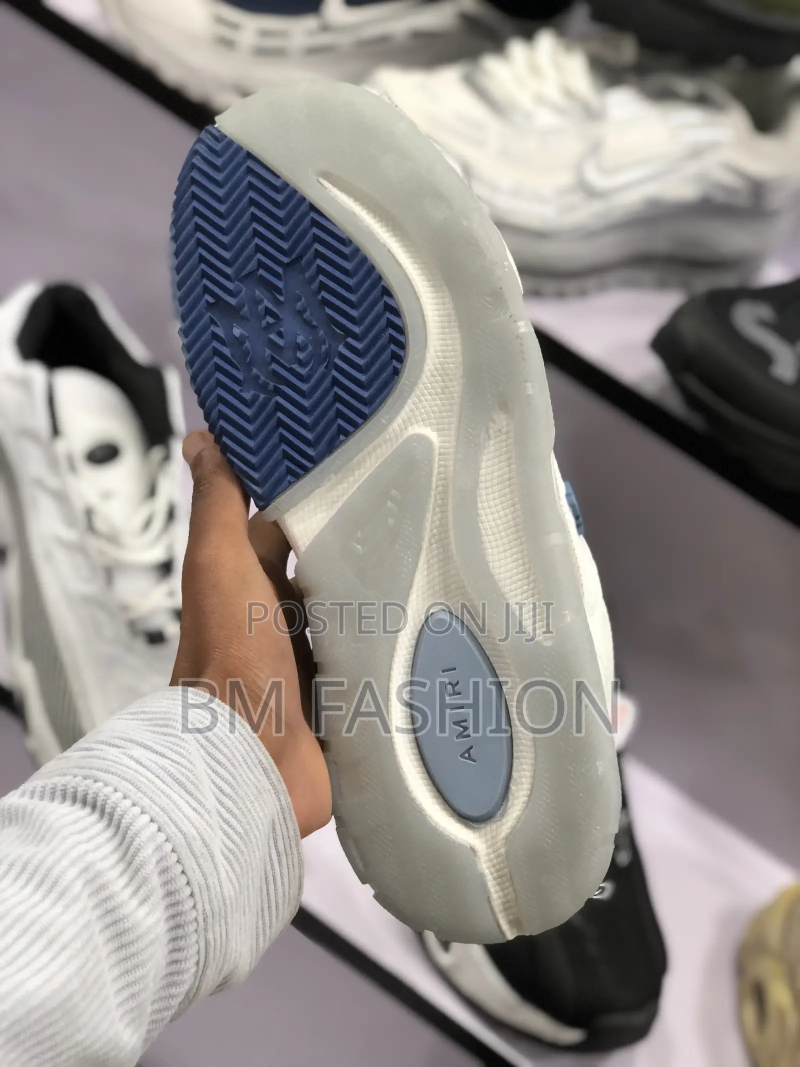 Amiri White X Light Blue Luxury Sneakers