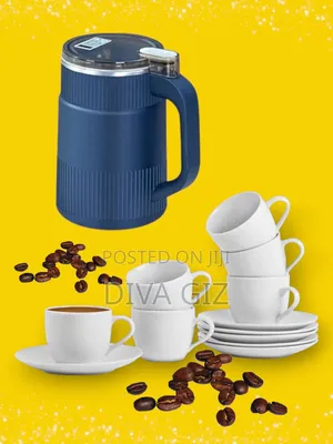 Photo - Coffee Grinder And 6 Coffee Cups