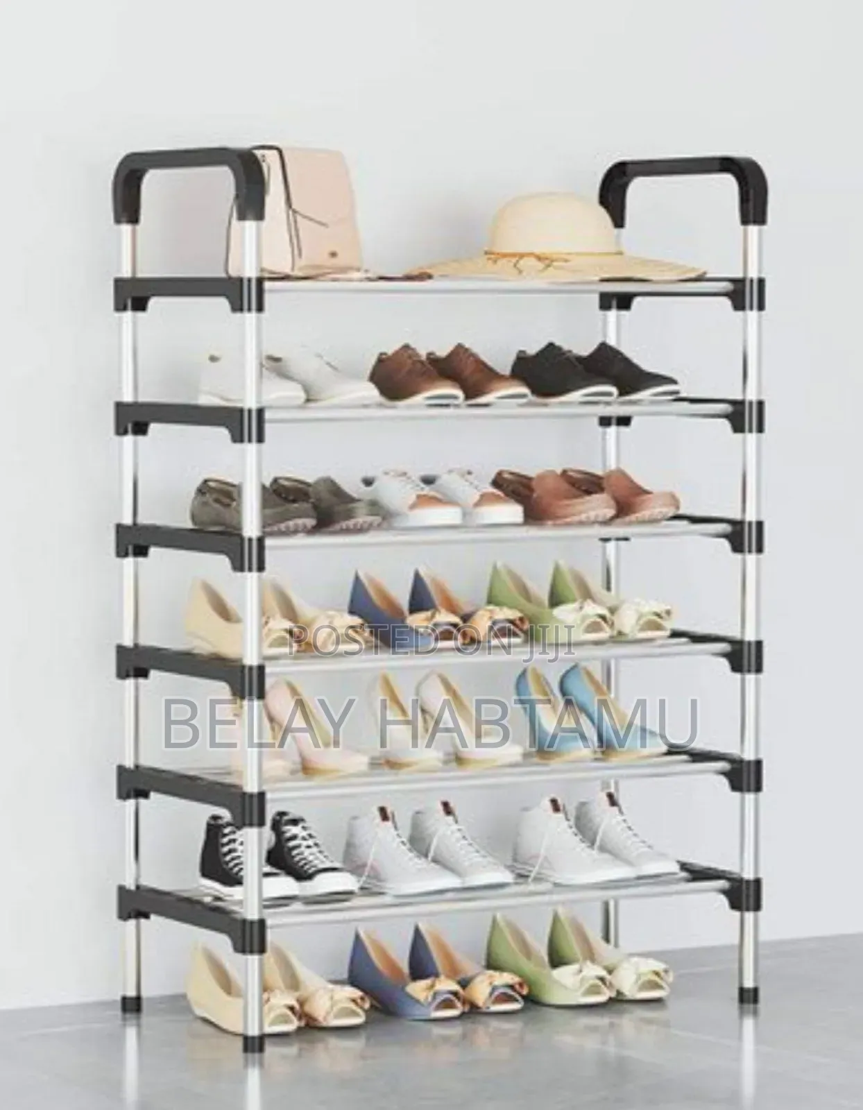 6 Layers Stainless Steel Shoes Rack