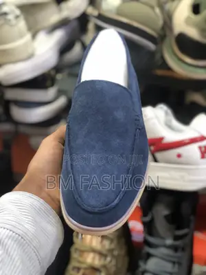 Blue Black Men’S High Quality Loafers Suede