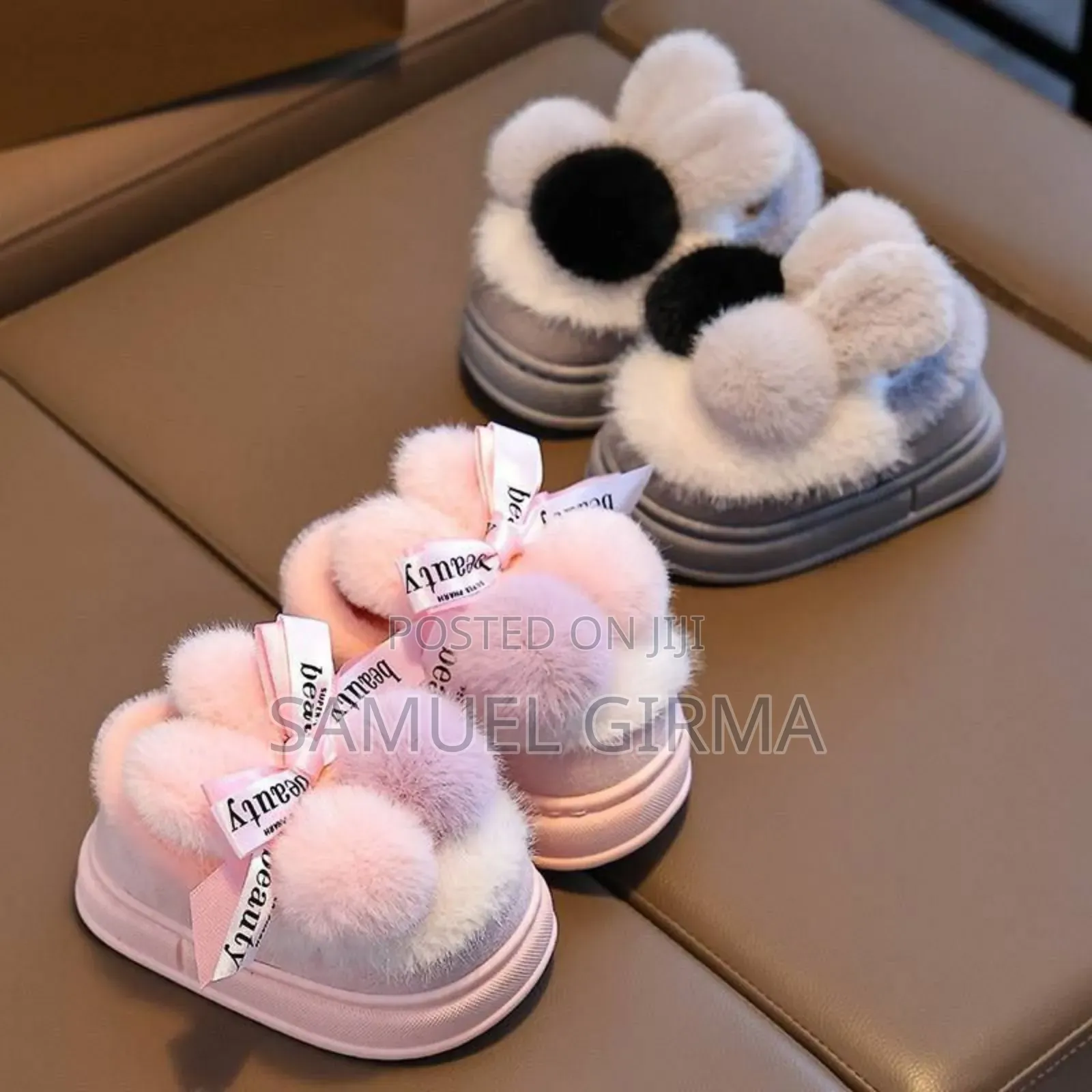 Cute Rabbit Warm Indoor and Outdoor Cotton Shoes Size: 22-33