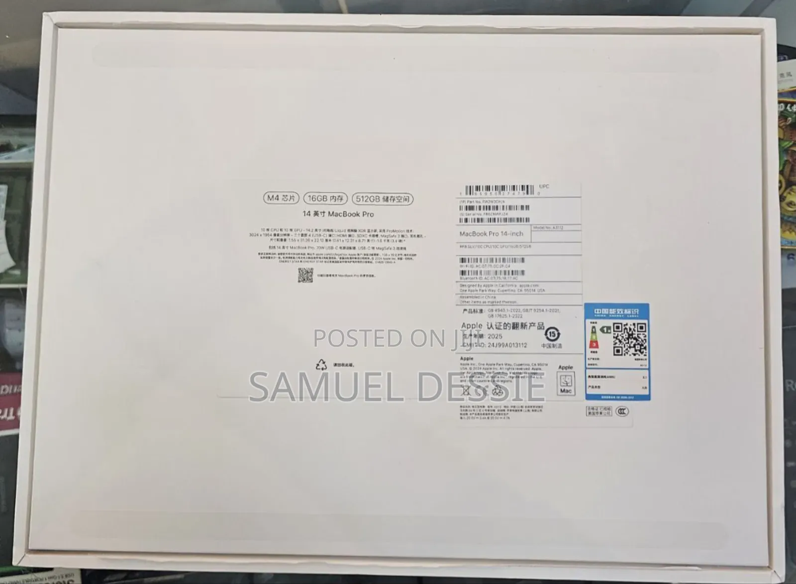 New Apple MacBook Pro 2024 M4 14-Inch 16GB Apple M4 Pro SSD 512GB