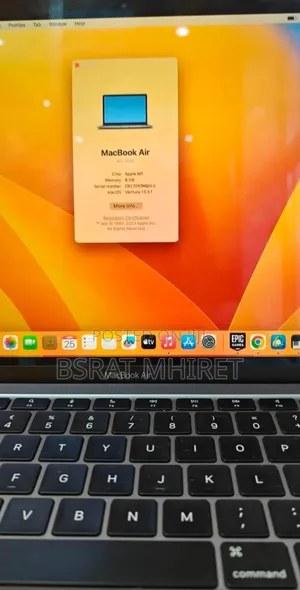 New Laptop Apple MacBook Air 2020 M1 8GB Apple M1 SSD 256GB