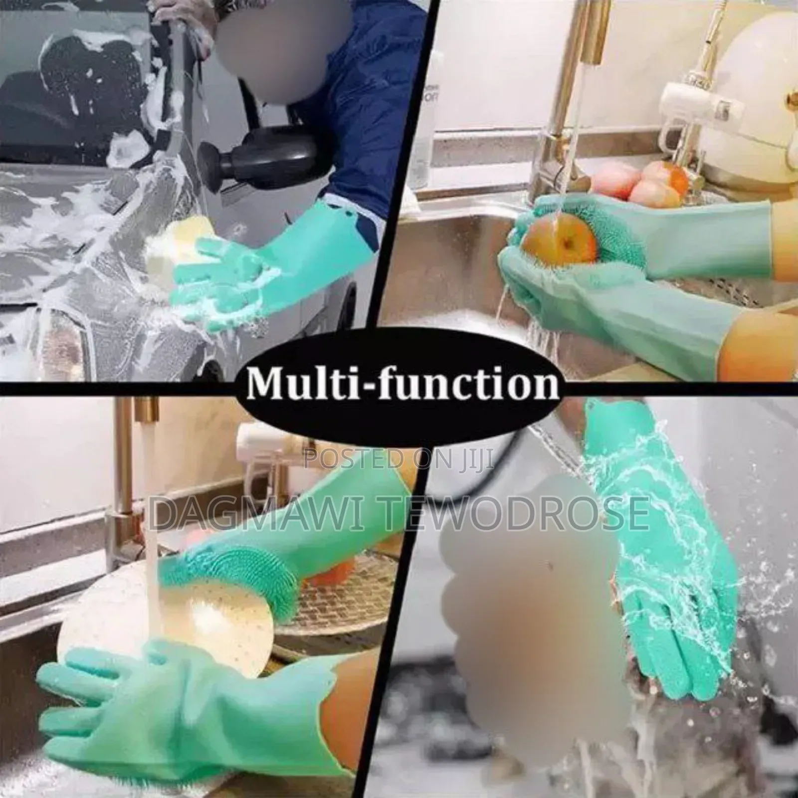  2pcs Silicone Dish Washing Glove