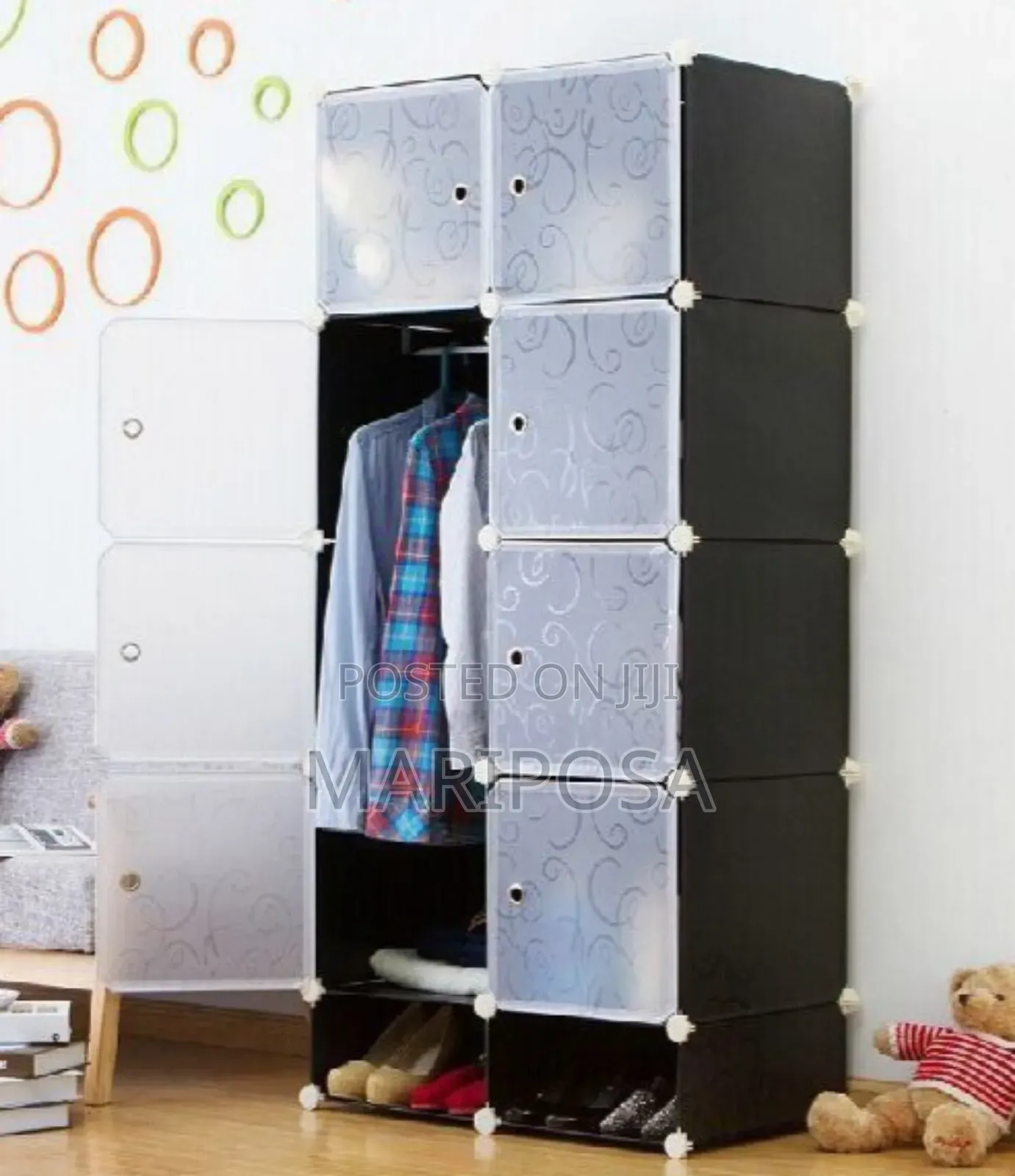 Storage Wardrobe Plastic+Metal