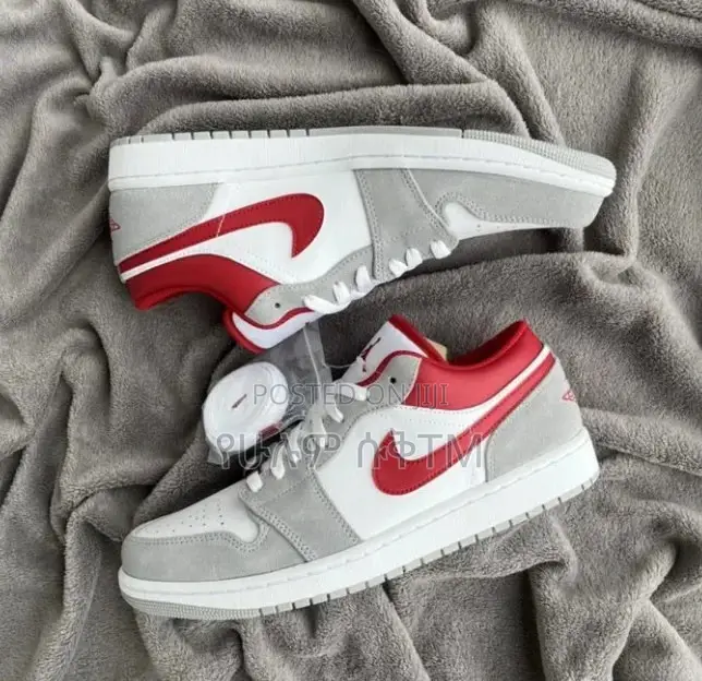 Original Air Jordan 1 Low Se ‘Grey/Gym Red’ Women’S Shoes